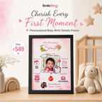 Personalised Baby Birth Details Photo Frame