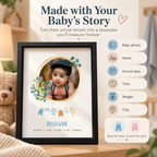 Baby Birth Keepsake Frame | Personalised Newborn Photo Frame | Boy & Girl