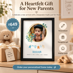 Baby Birth Keepsake Frame | Personalised Newborn Photo Frame | Boy & Girl