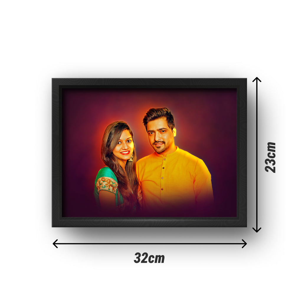 Oil Painting Effect Couple Portrait Frame