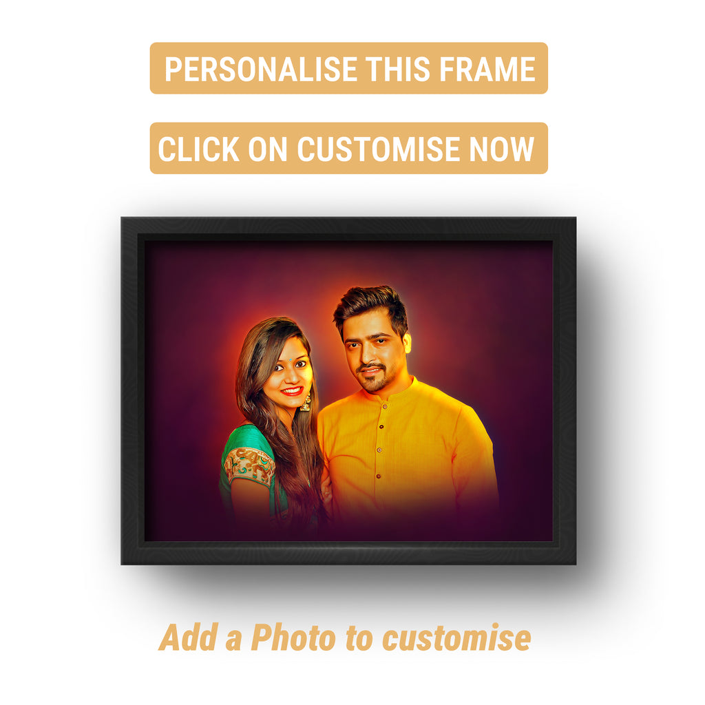 Oil Painting Effect Couple Portrait Frame