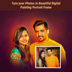 Oil Painting Effect Couple Portrait Frame