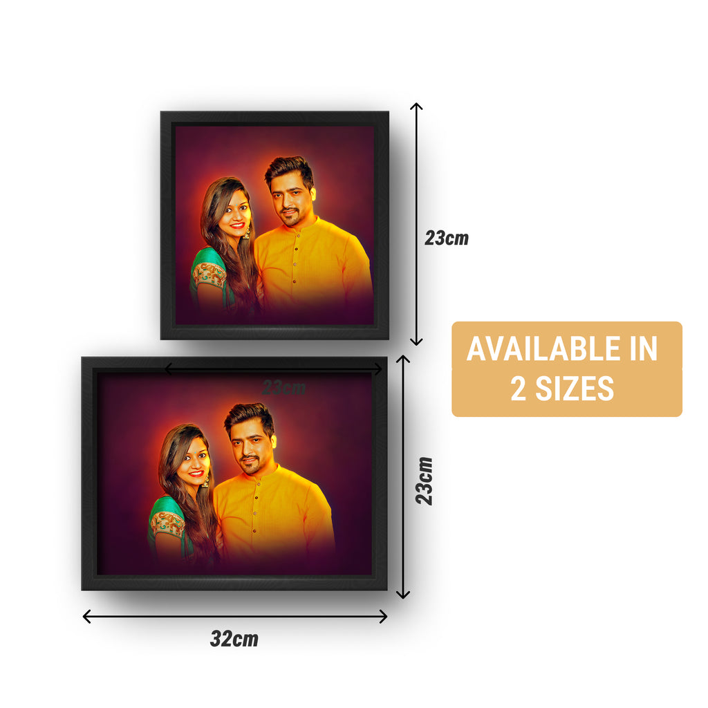 Oil Painting Effect Couple Portrait Frame