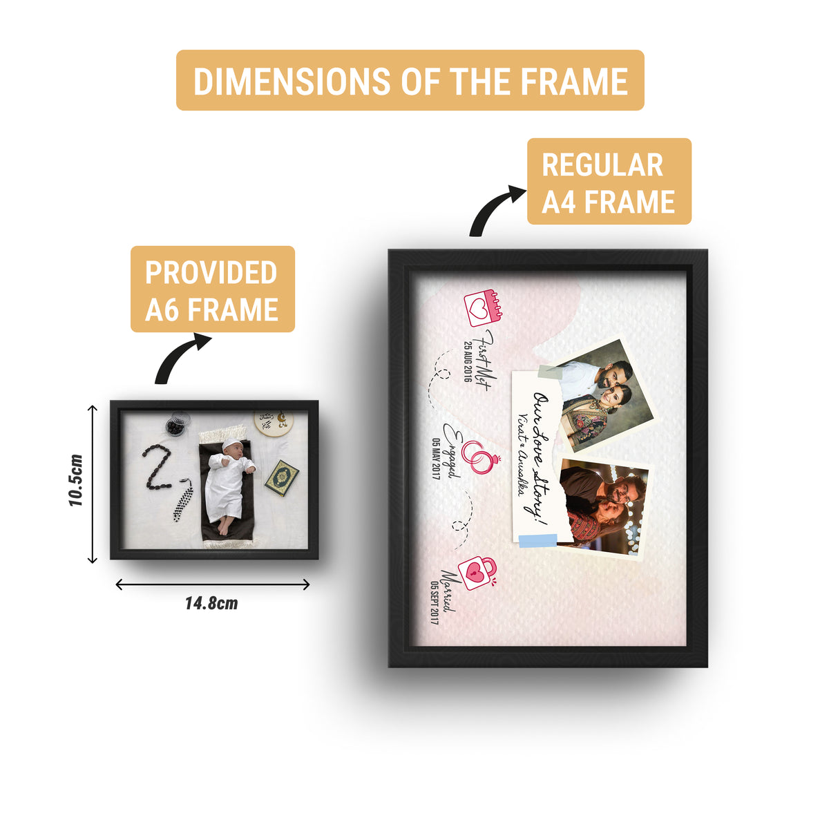 Baby 1–12 Month Milestone Photo Frame Set