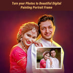 Oil Painting Effect Couple Portrait Frame