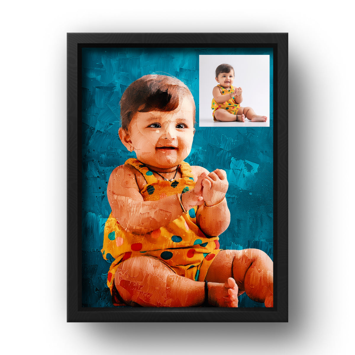 Custom Painting Effect Baby Photo Frame