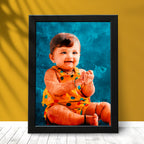 Custom Painting Effect Baby Photo Frame