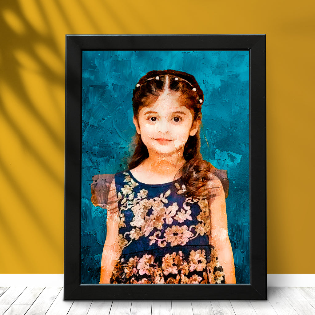 Custom Painting Effect Baby Photo Frame