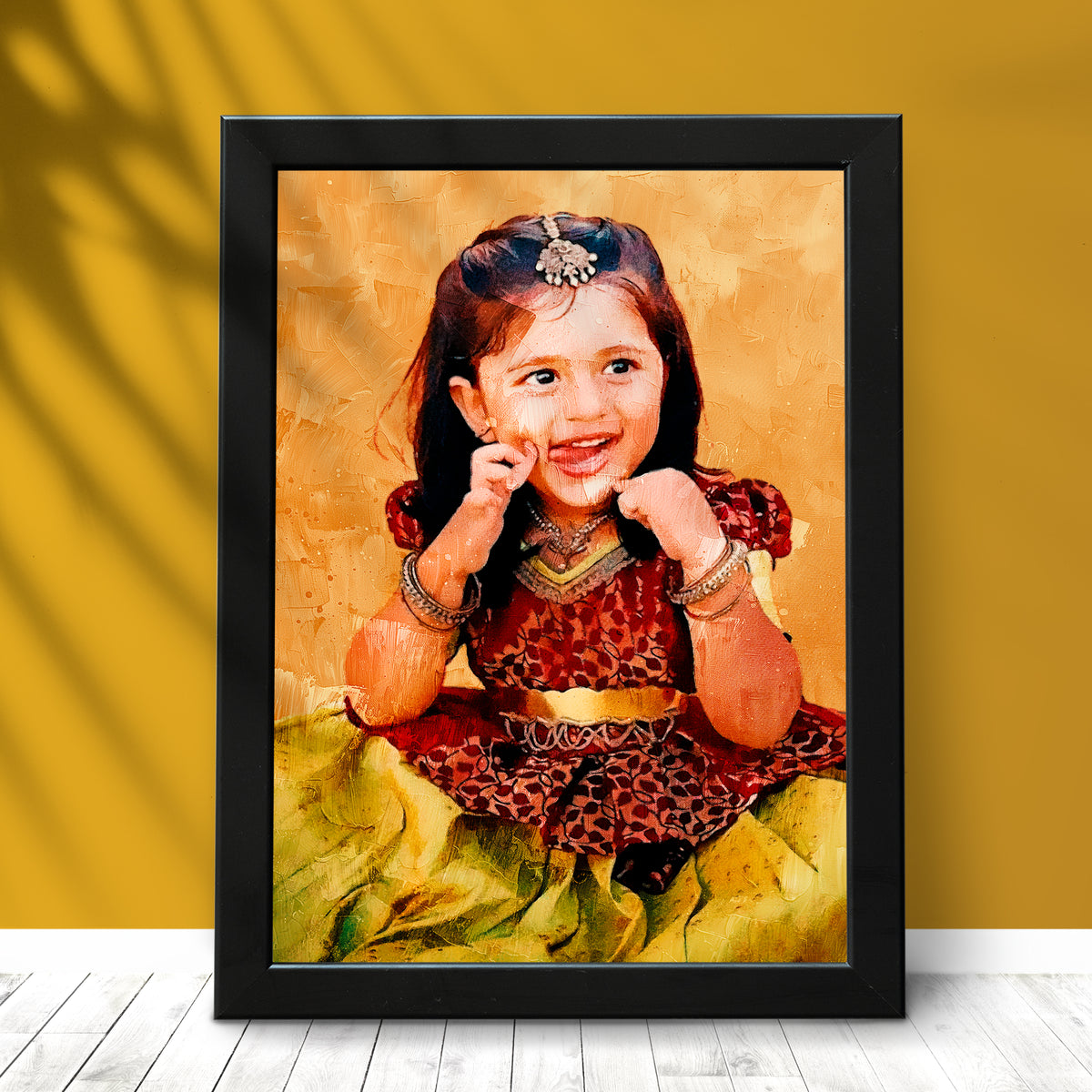 Custom Painting Effect Baby Photo Frame