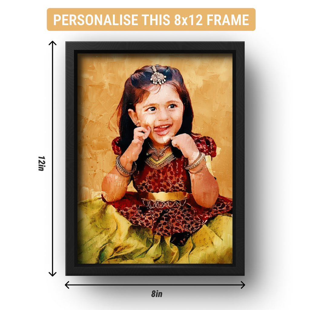 Custom Painting Effect Baby Photo Frame