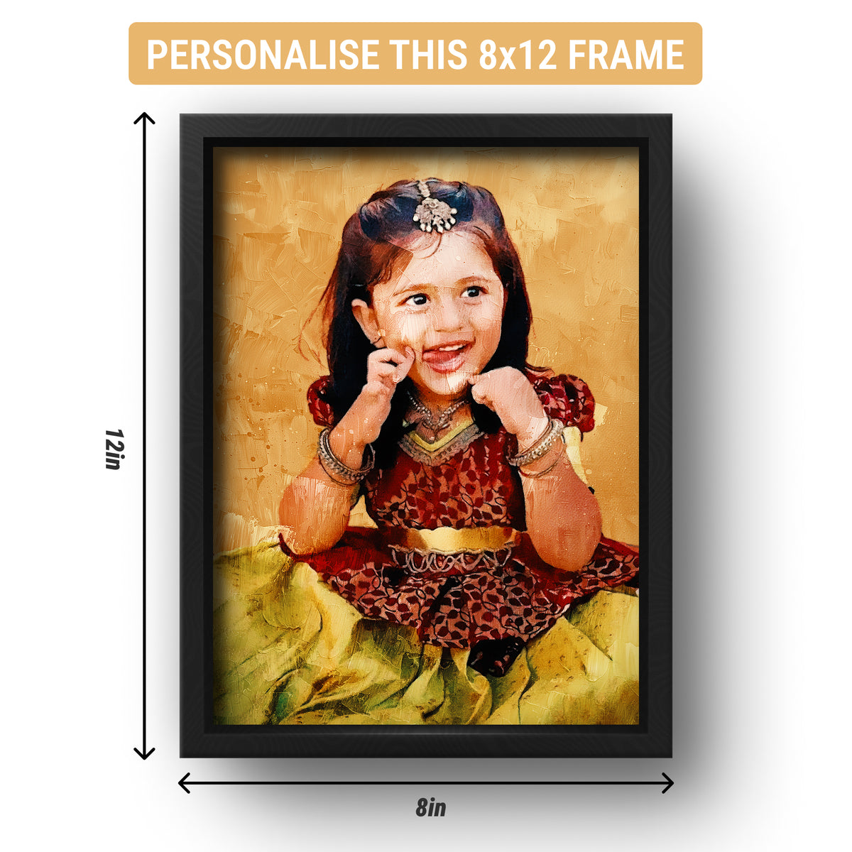 Custom Painting Effect Baby Photo Frame