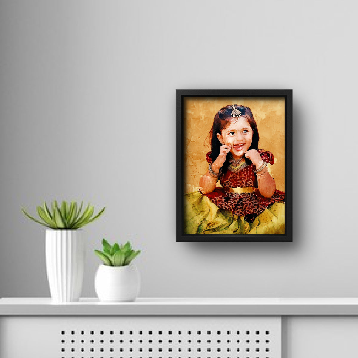 Custom Painting Effect Baby Photo Frame