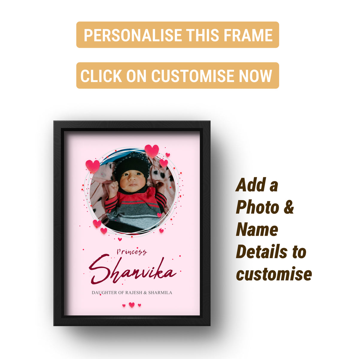 Personalized Baby Name Photo Frame