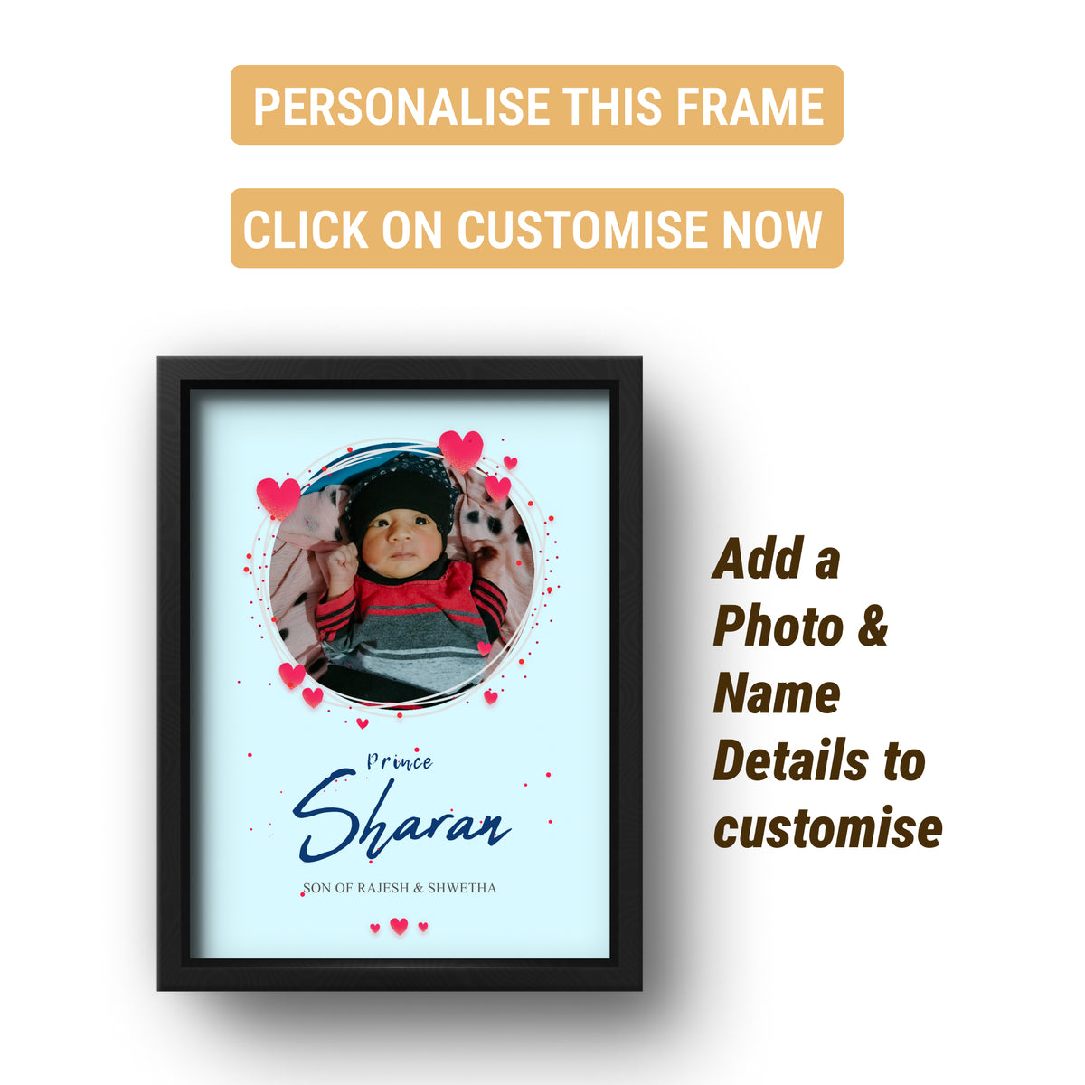 Personalized Baby Name Photo Frame