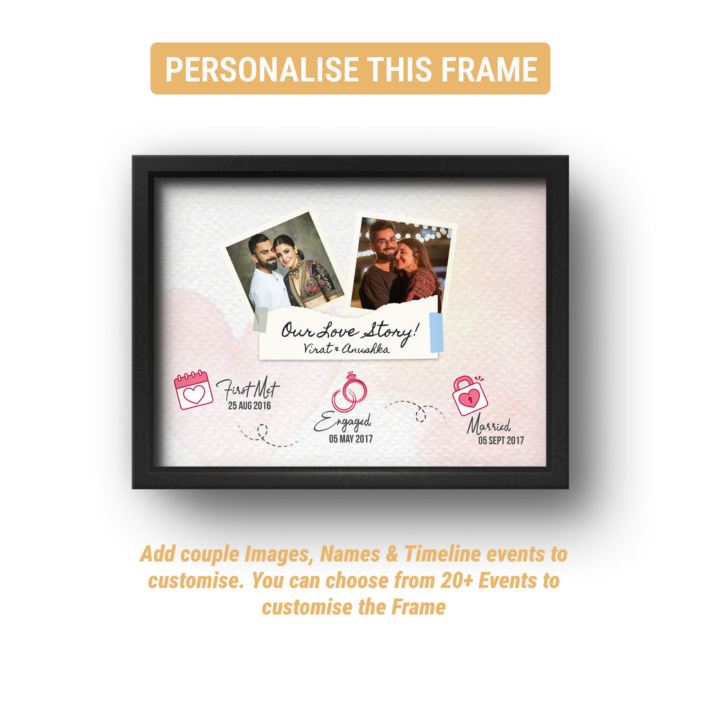 Couple Love Story Timeline Frame