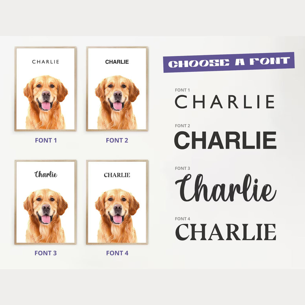 Custom Pet Portrait Photo Frame