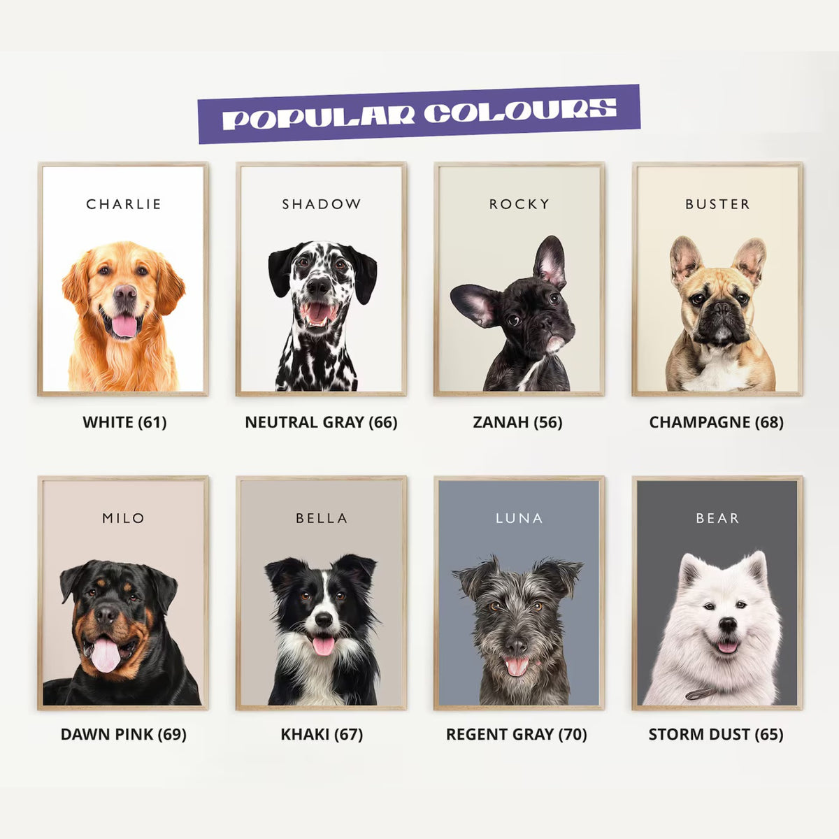 Custom Pet Portrait Photo Frame