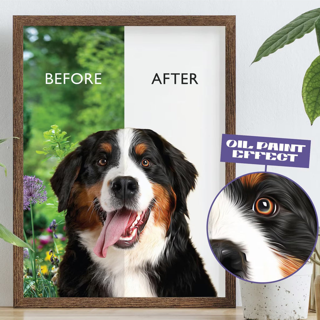 Custom Pet Portrait Photo Frame