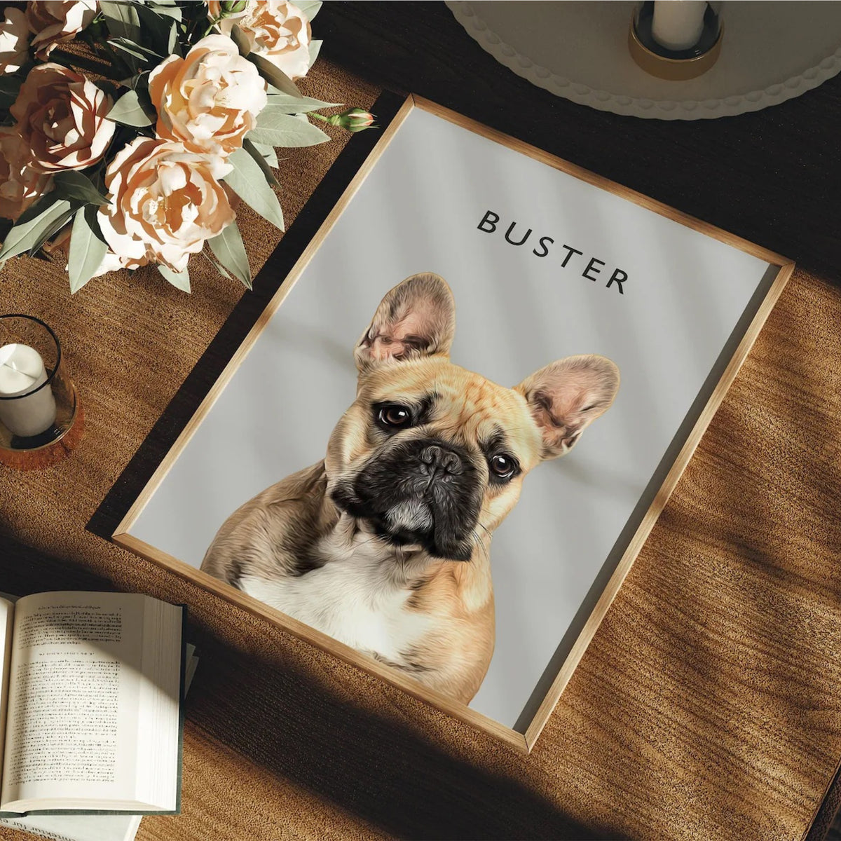 Custom Pet Portrait Photo Frame