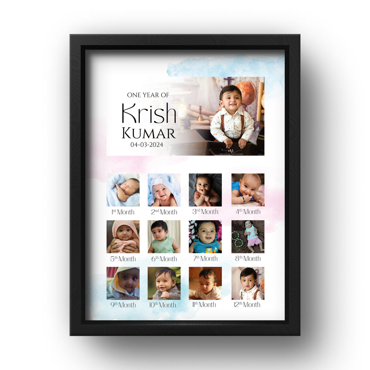 Baby 12 Months Milestone Photo Frame