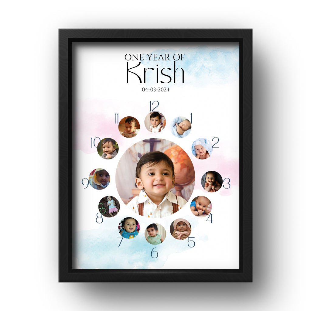 Baby 12 Months Milestone Photo Frame