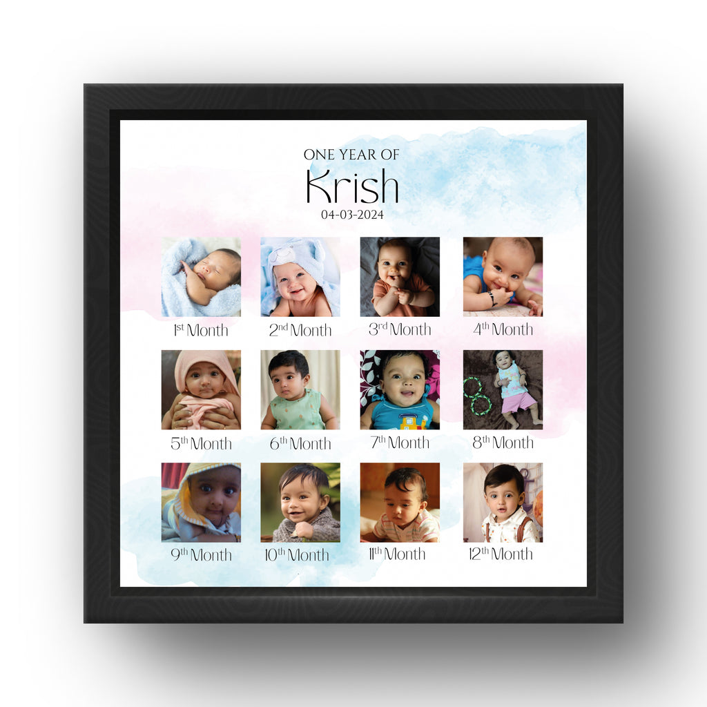 Baby 12 Months Milestone Photo Frame
