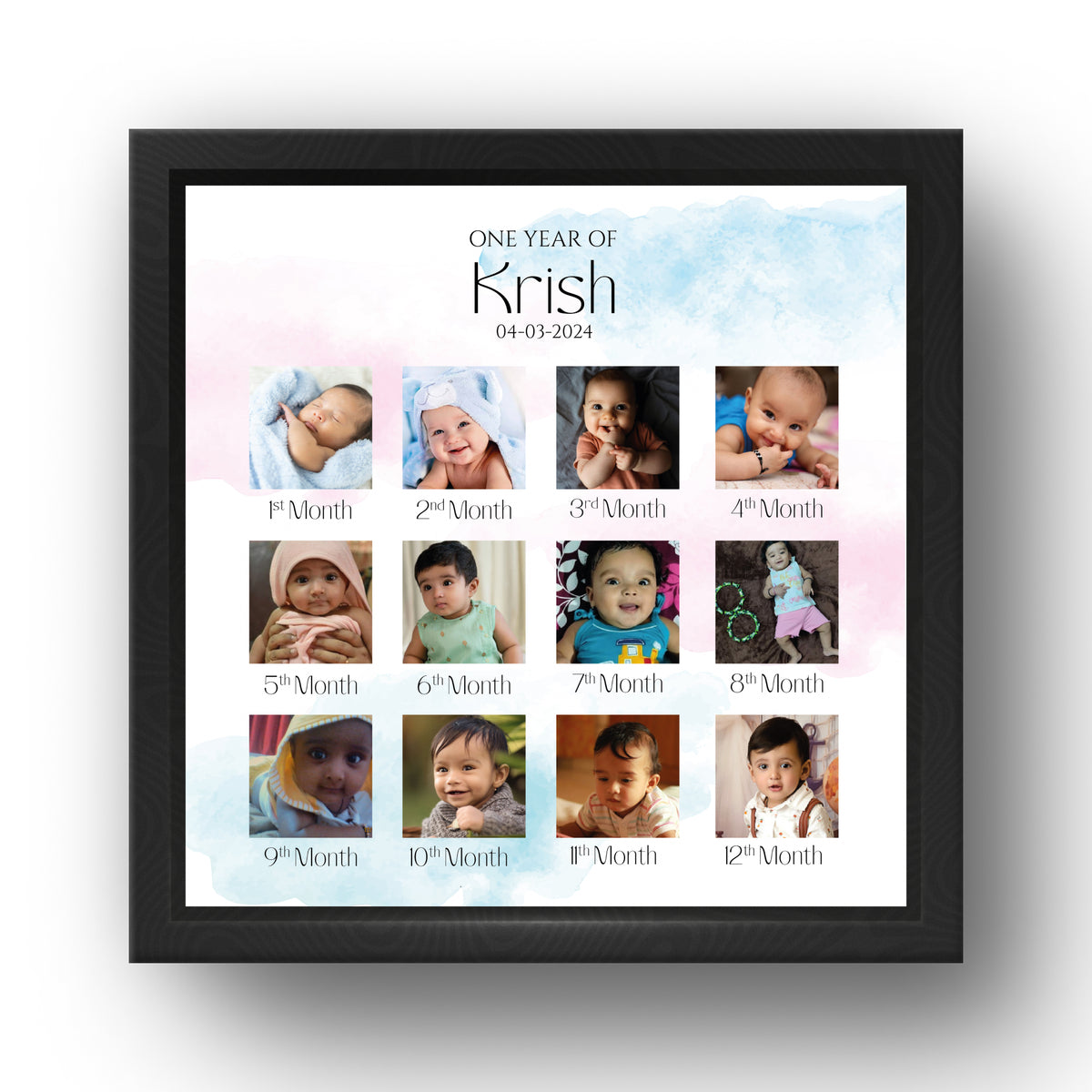Baby 12 Months Milestone Photo Frame