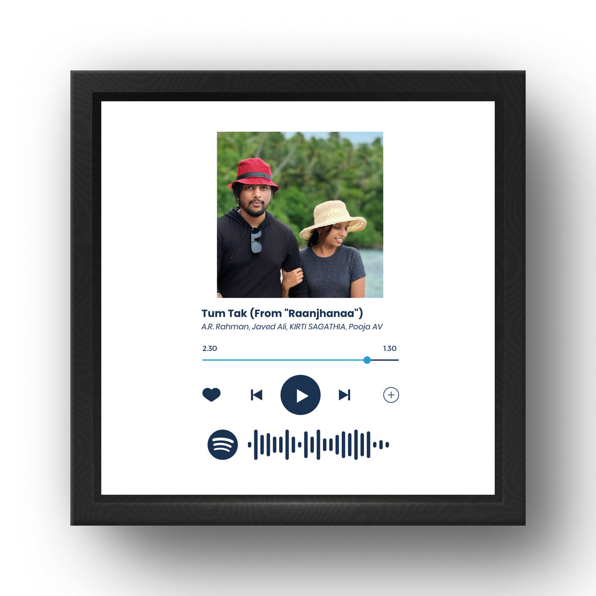 Personalized Spotify Song Frame for Couples