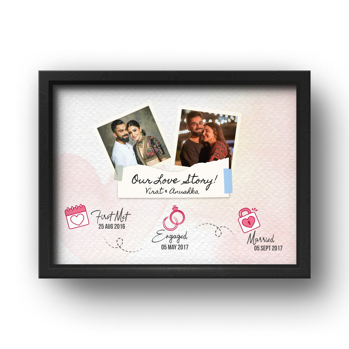 Couple Love Story Timeline Frame