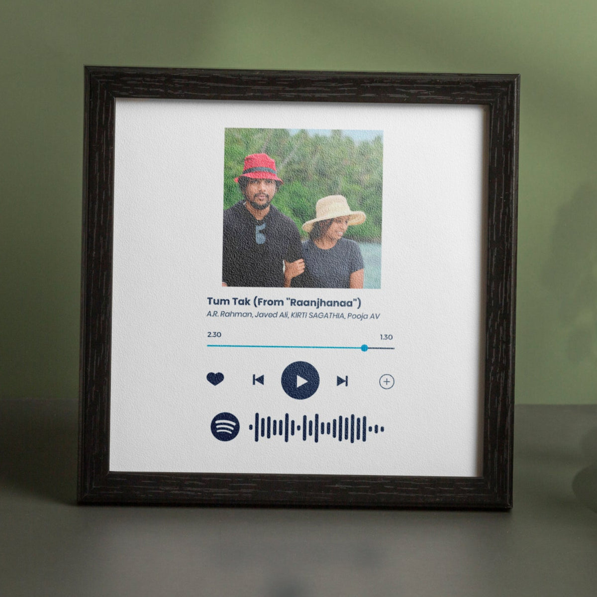 Personalized Spotify Song Frame for Couples