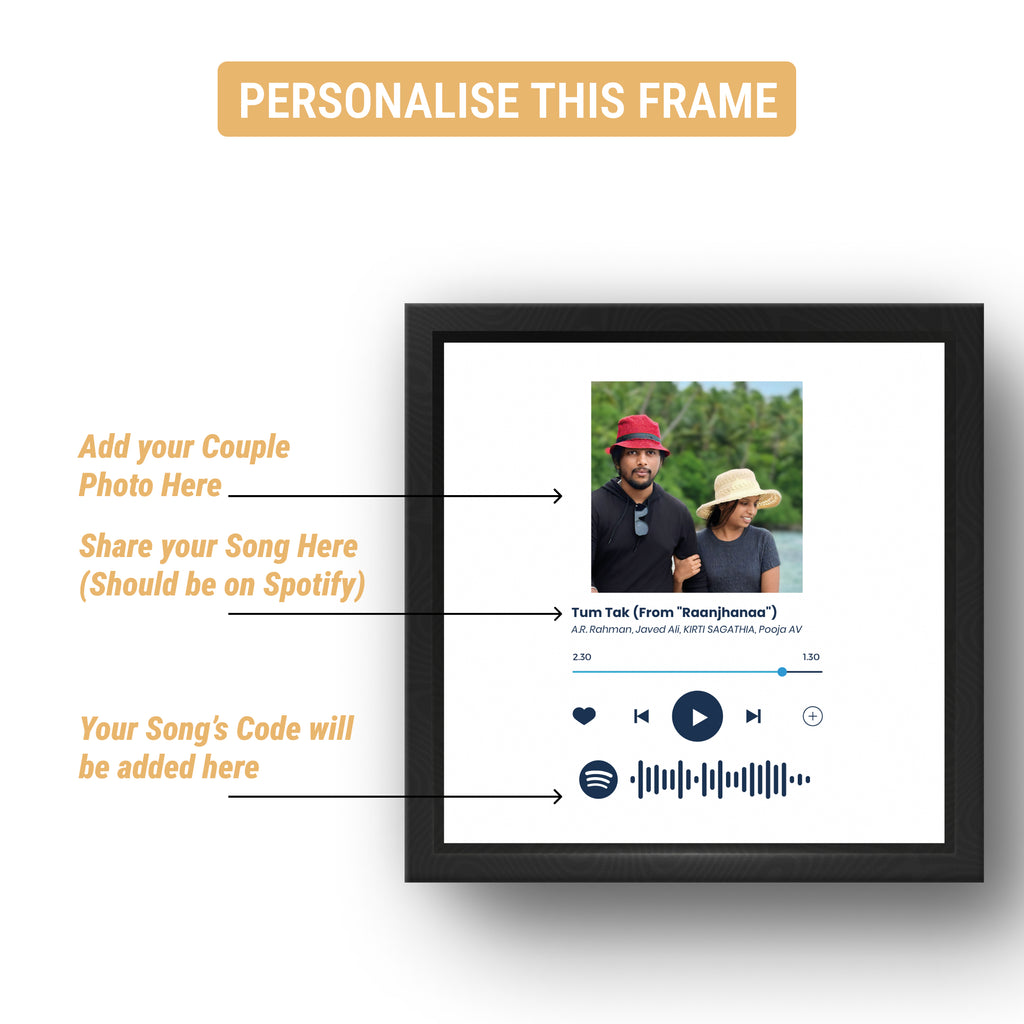 Personalized Spotify Song Frame for Couples