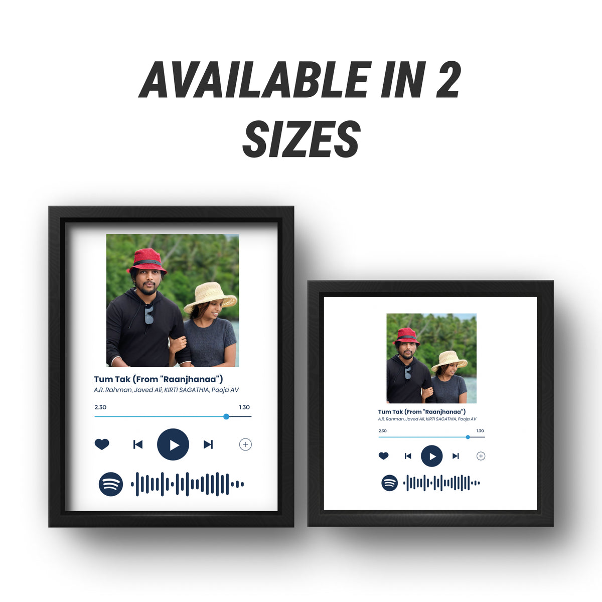 Personalized Spotify Song Frame for Couples