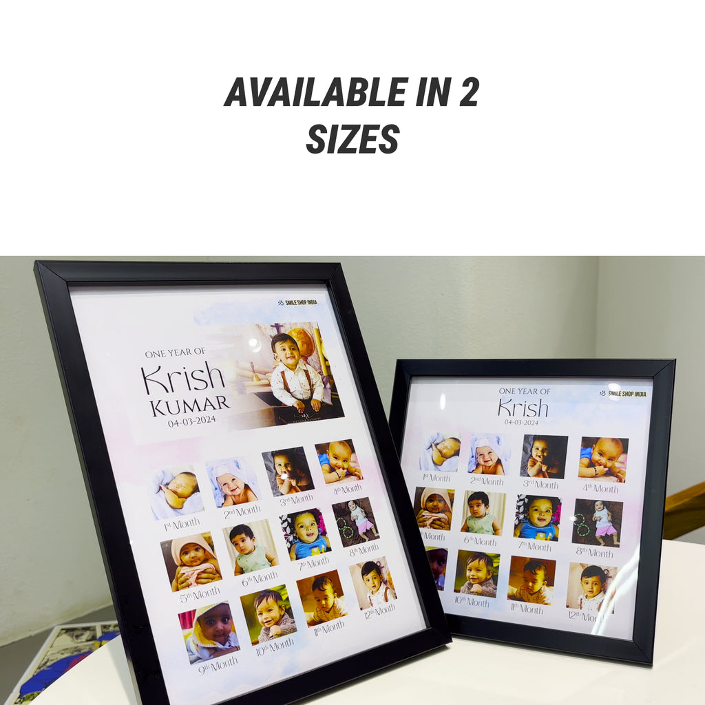 Baby 12 Months Milestone Photo Frame
