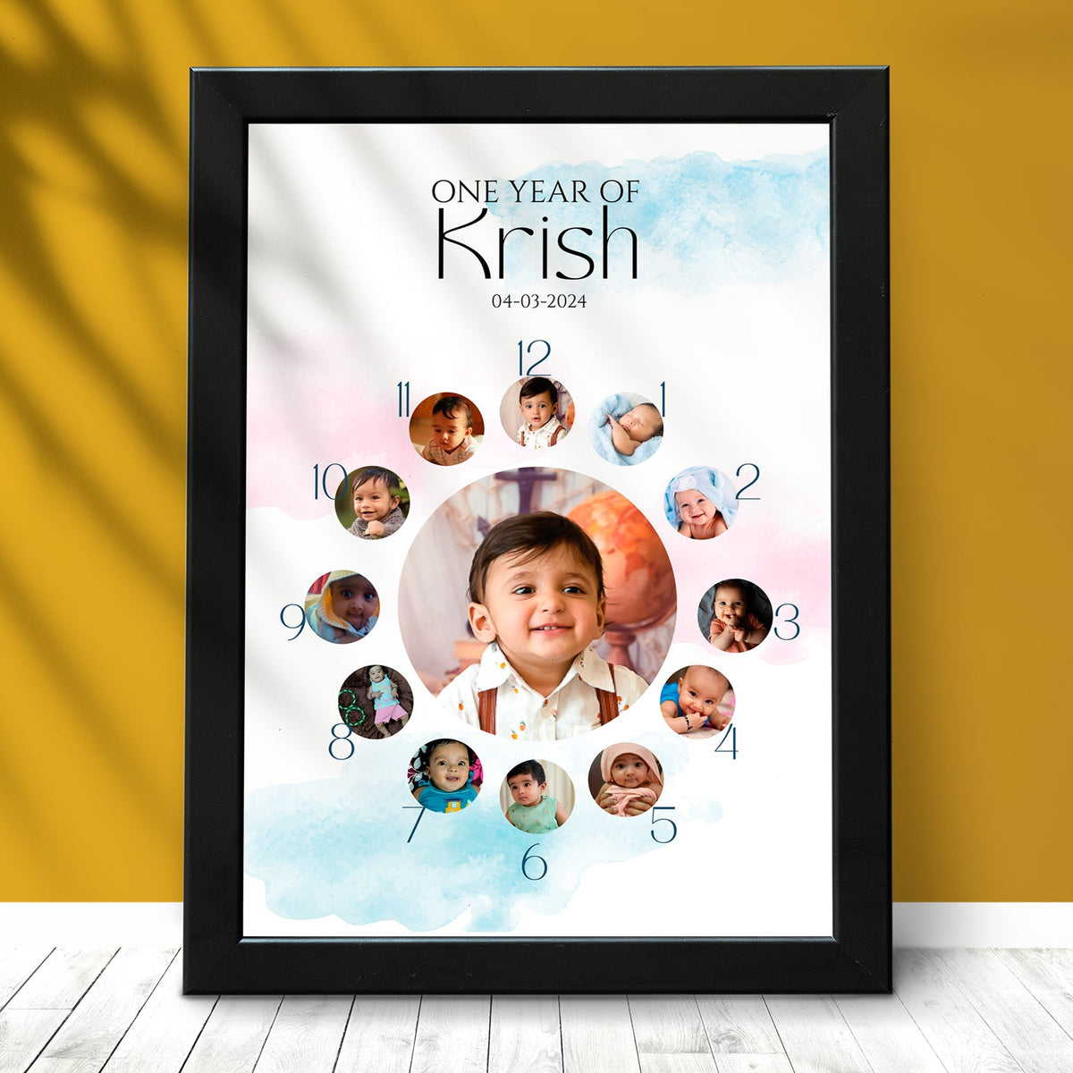 Baby 12 Months Milestone Photo Frame