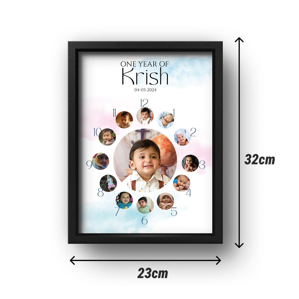 Baby 12 Months Milestone Photo Frame