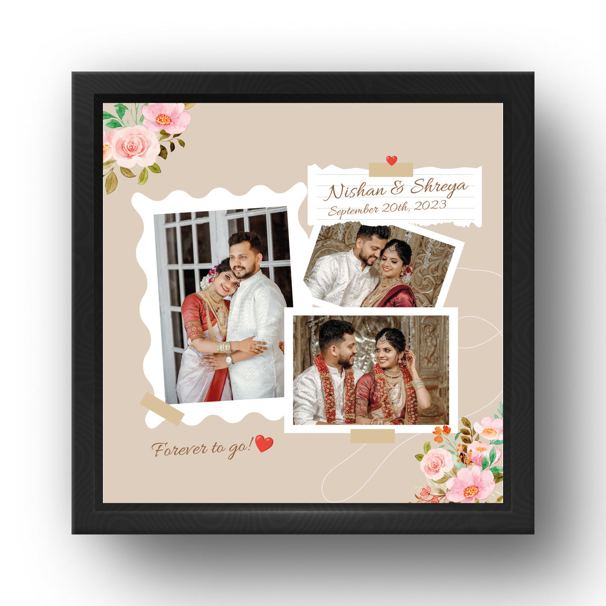 Couple Anniversary Love Memory Photo Frame – Design 2
