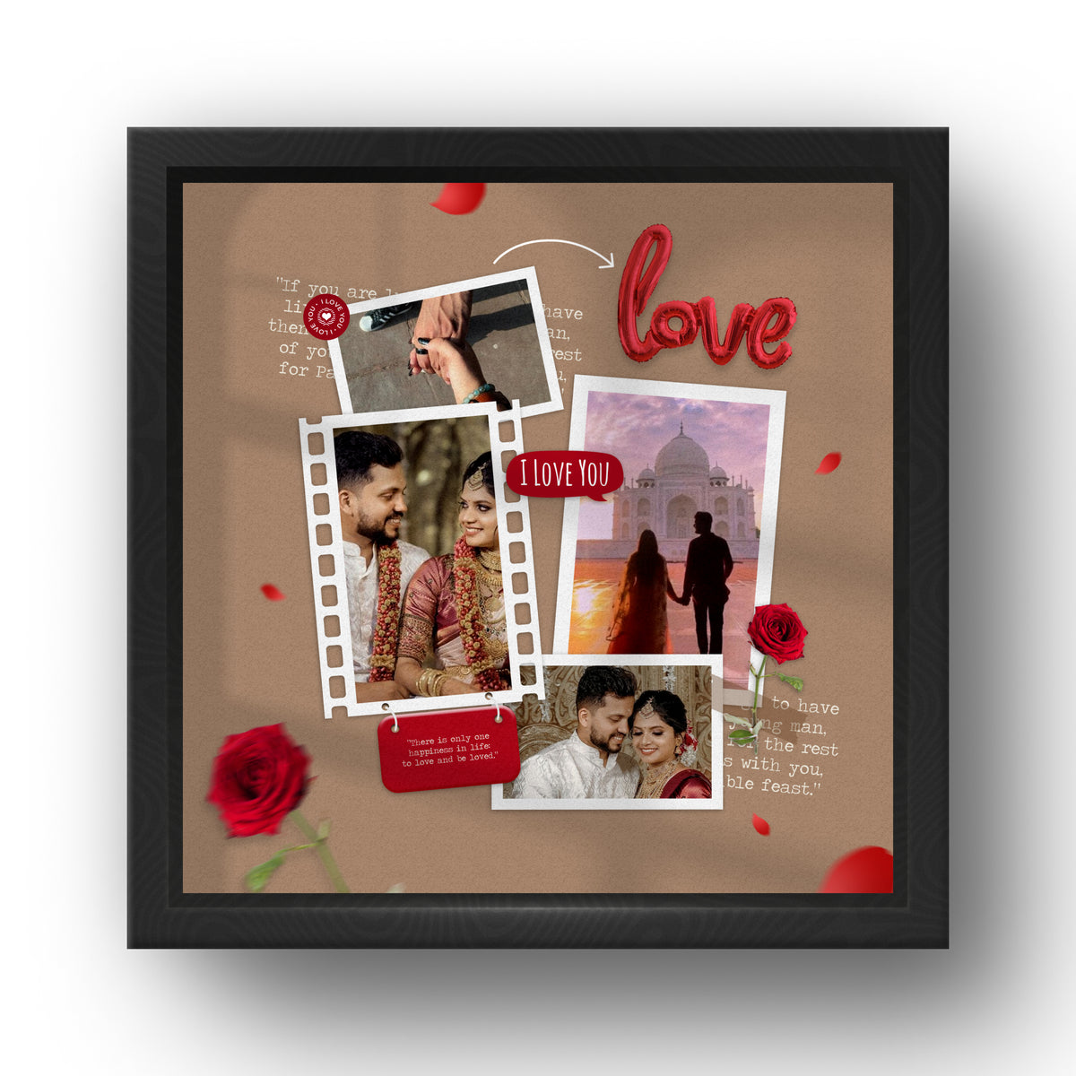 Couple Anniversary Love Memory Photo Frame – Design 3