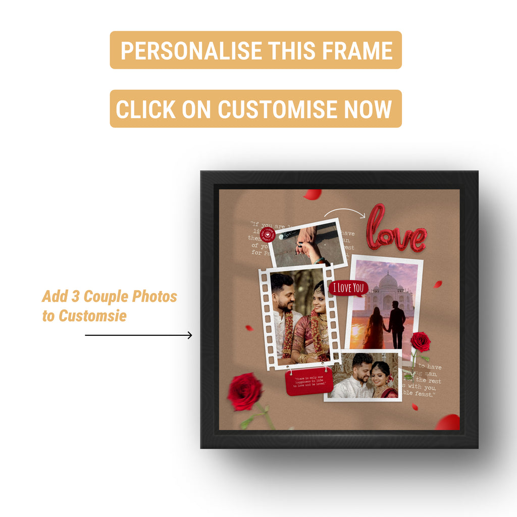 Couple Anniversary Love Memory Photo Frame – Design 3