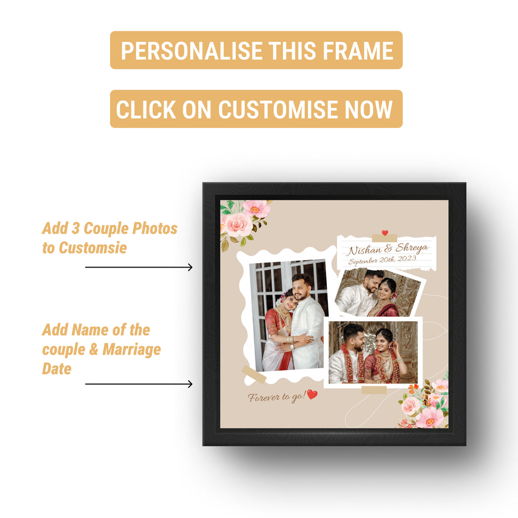 Couple Anniversary Love Memory Photo Frame – Design 2