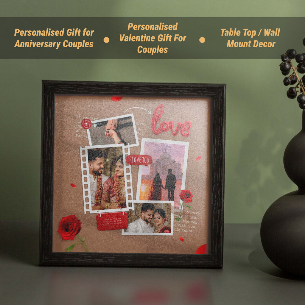Couple Anniversary Love Memory Photo Frame – Design 3