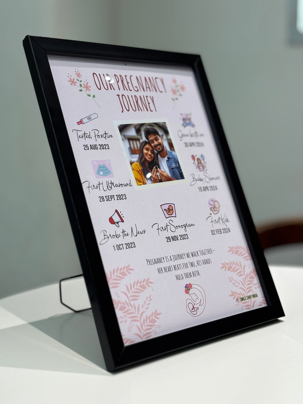 Personalized Pregnancy Journey Frame