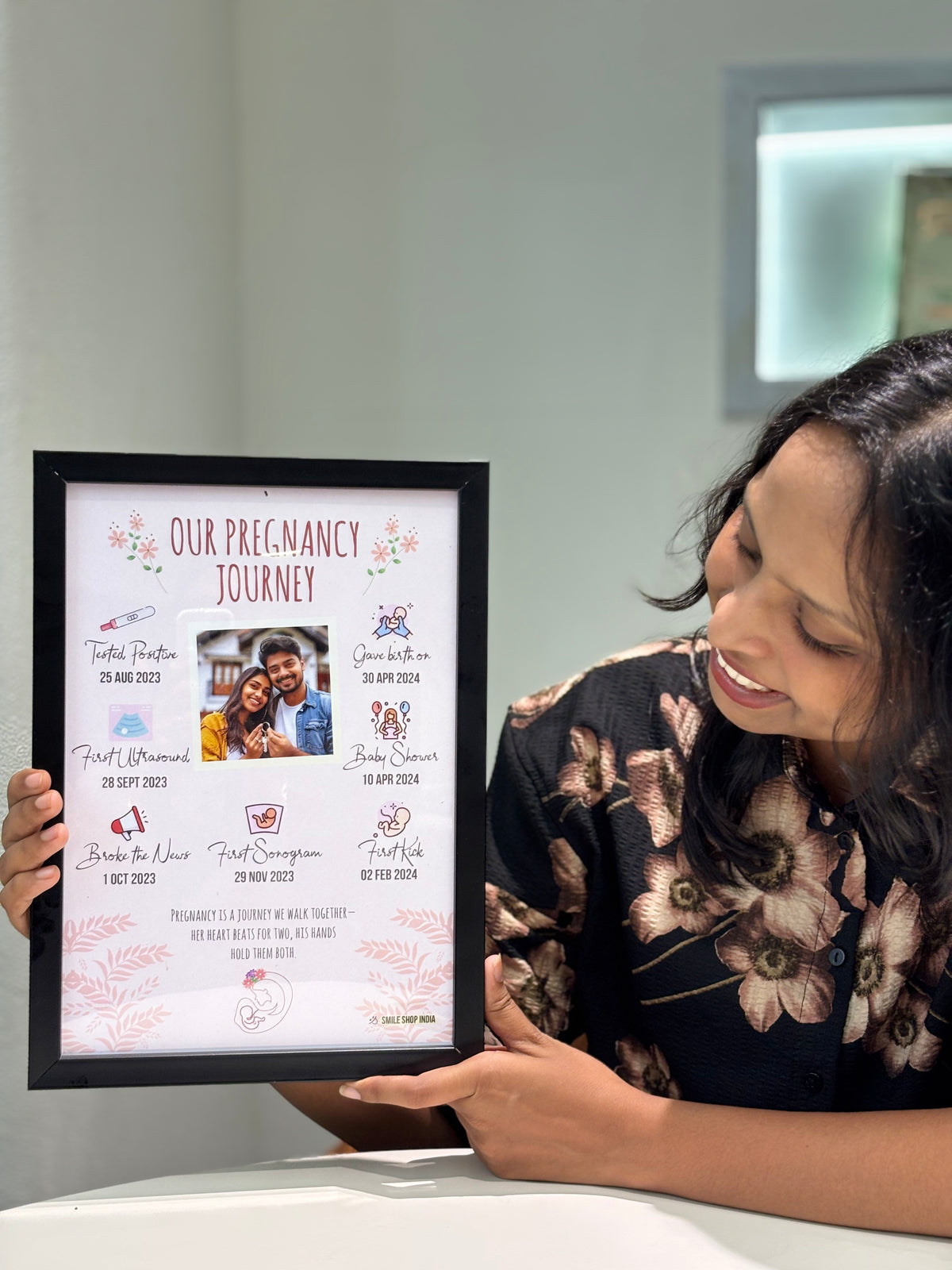 Personalized Pregnancy Journey Frame