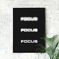 Focus Motivational Poster - Black
