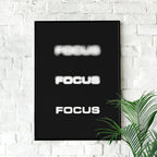 Focus Motivational Poster - Black