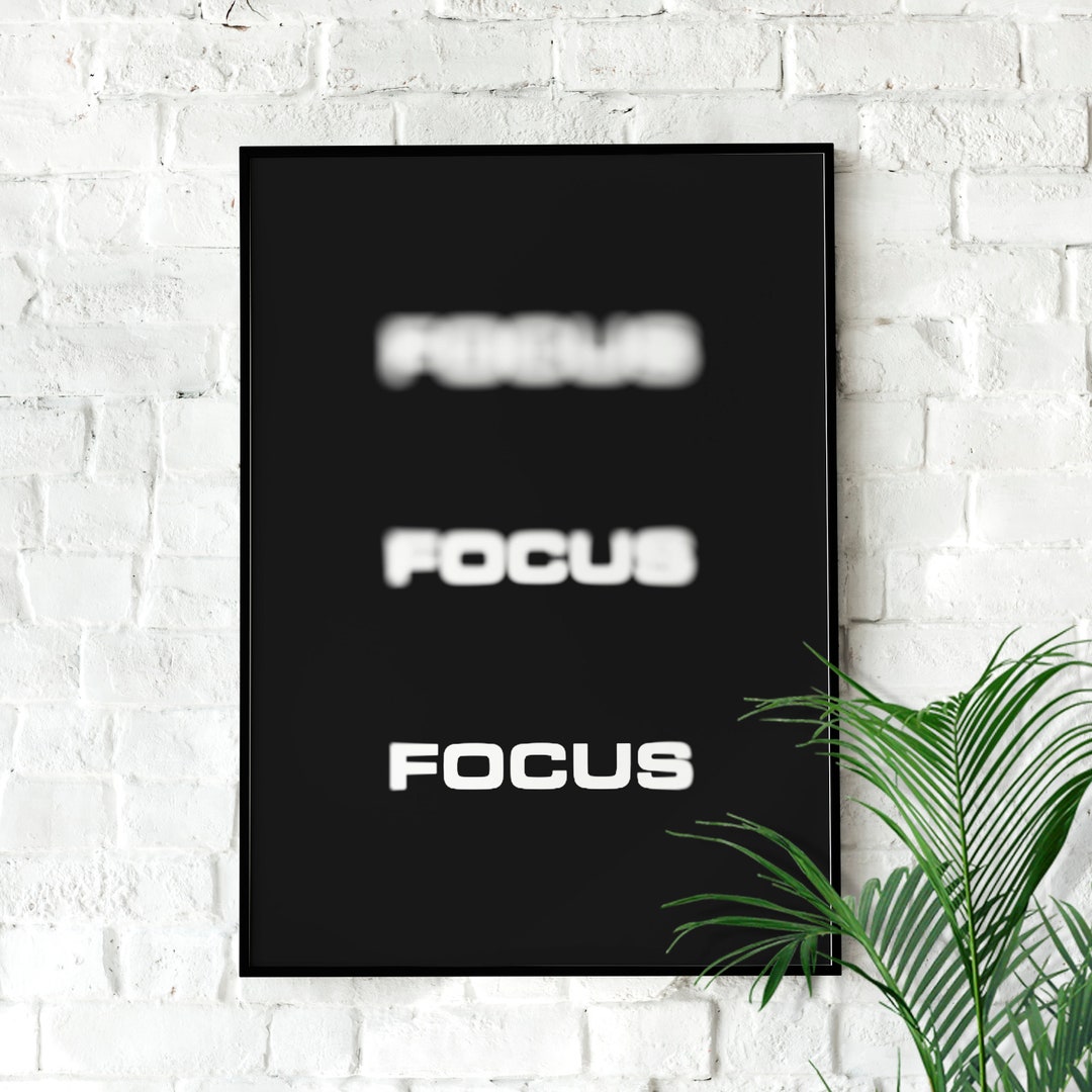 Focus Motivational Poster - Black