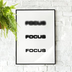 Focus Motivational Poster - White