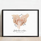 Personalised Family Hands Art Print - And Then There Were Three - New Baby Gift