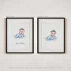 Baby Watercolour Portrait - lifestyle image 3