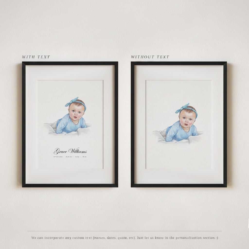 Baby Watercolour Portrait - lifestyle image 3