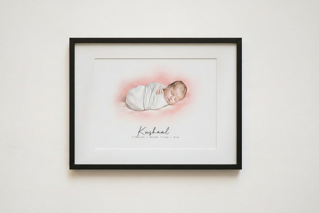 Baby Watercolour Portrait - lifestyle image 6